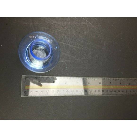 Clear Blue Tinted Glass Fishbowl Style Flower Bud Vase Small 2.75in Decoration - Picture 6 of 7